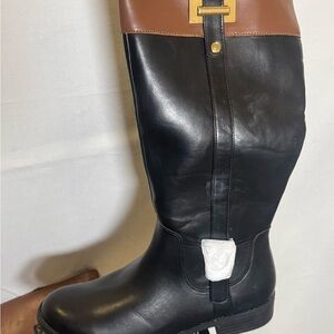 Karen Scott Black and Brown Heeled Boots